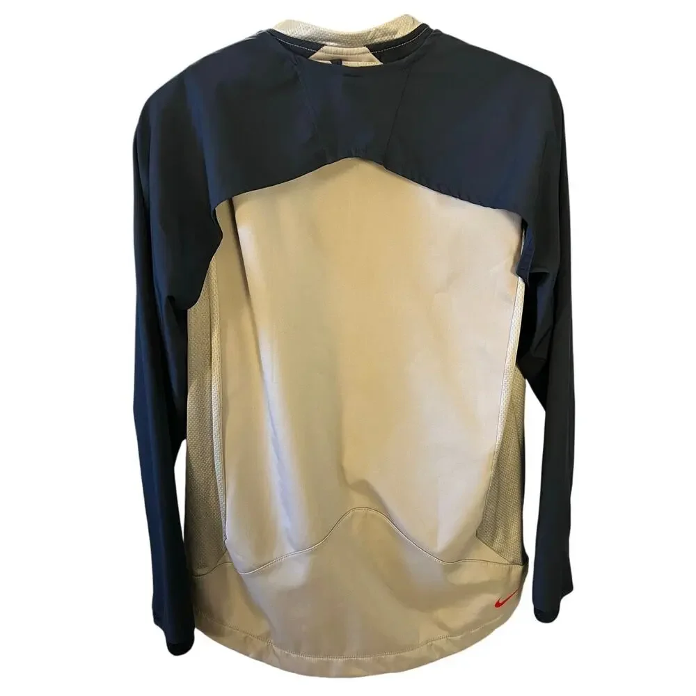 Nike Therma-FIT Quarter Zip Pullover Jacket Men’s Large Gray Blue Athletic